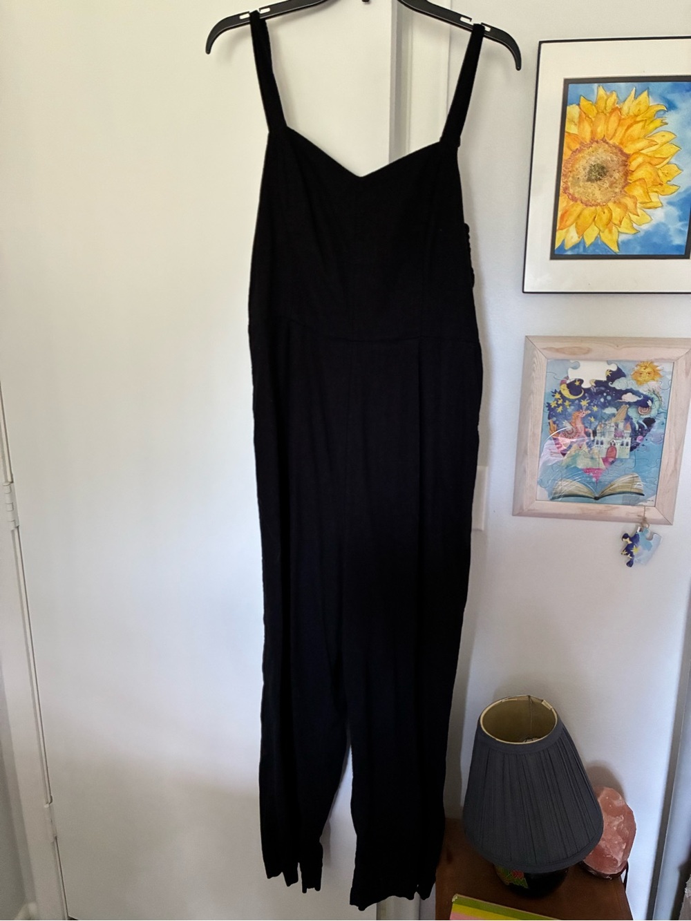 Old Navy Black Strappy Wide-Leg Jumpsuit